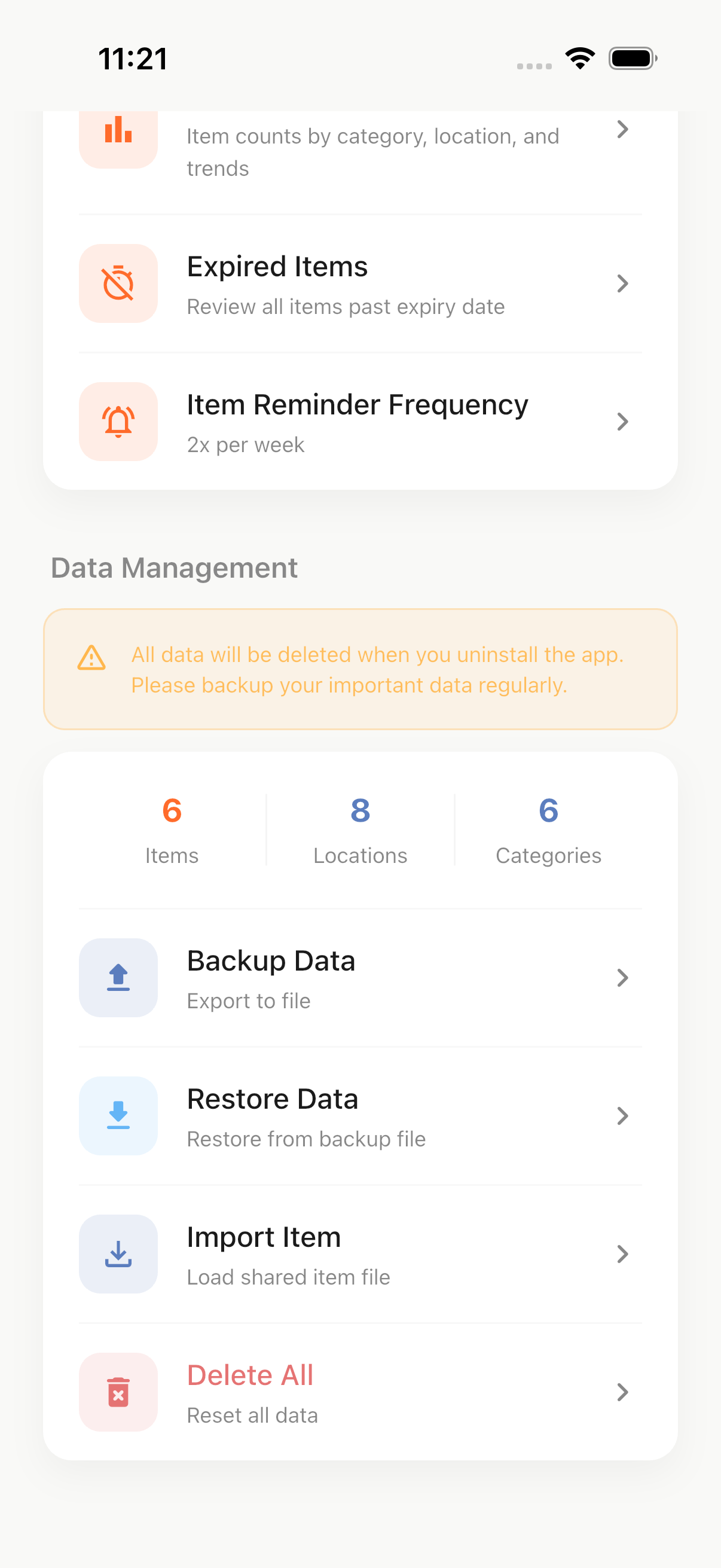 Foundit Backup 화면